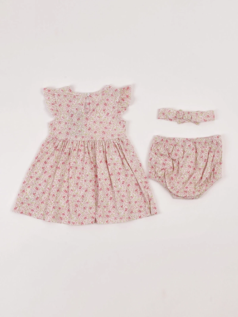 VESTIDO NIÑA BABY HARVEST ALGODÓN CUBRE PAÑAL - 4