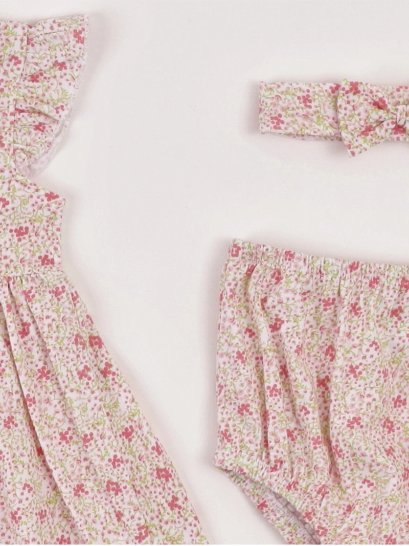 VESTIDO NIÑA BABY HARVEST ALGODÓN CUBRE PAÑAL - 5