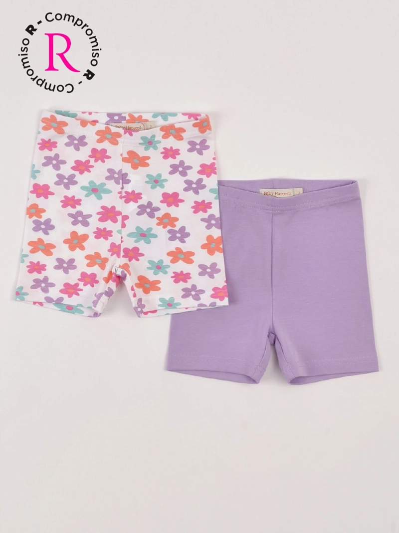 PACK X2 CALZA NIÑA BABY HARVEST ALGODÓN LISA Y ESTAMPADA - 1