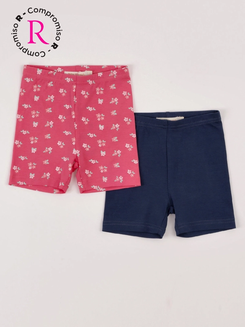 PACK X2 CALZA NIÑA BABY HARVEST ALGODÓN LISA Y ESTAMPADA
