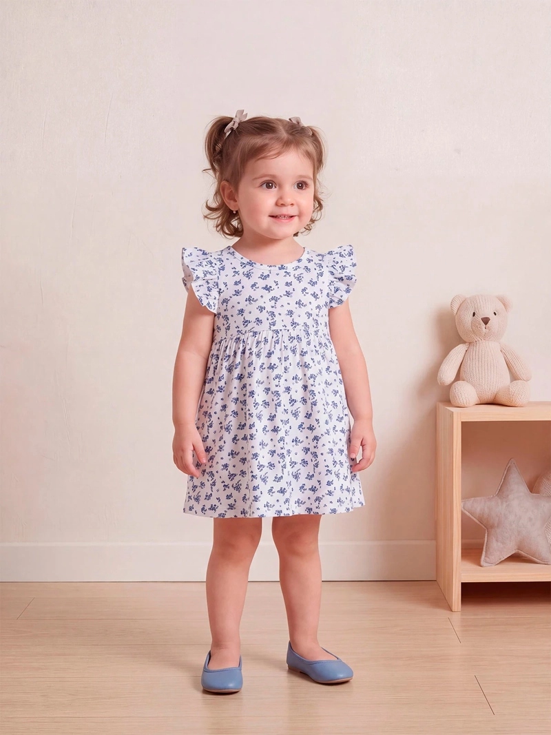 VESTIDO NIÑA BABY HARVEST ALGODÓN ESTAMPADO