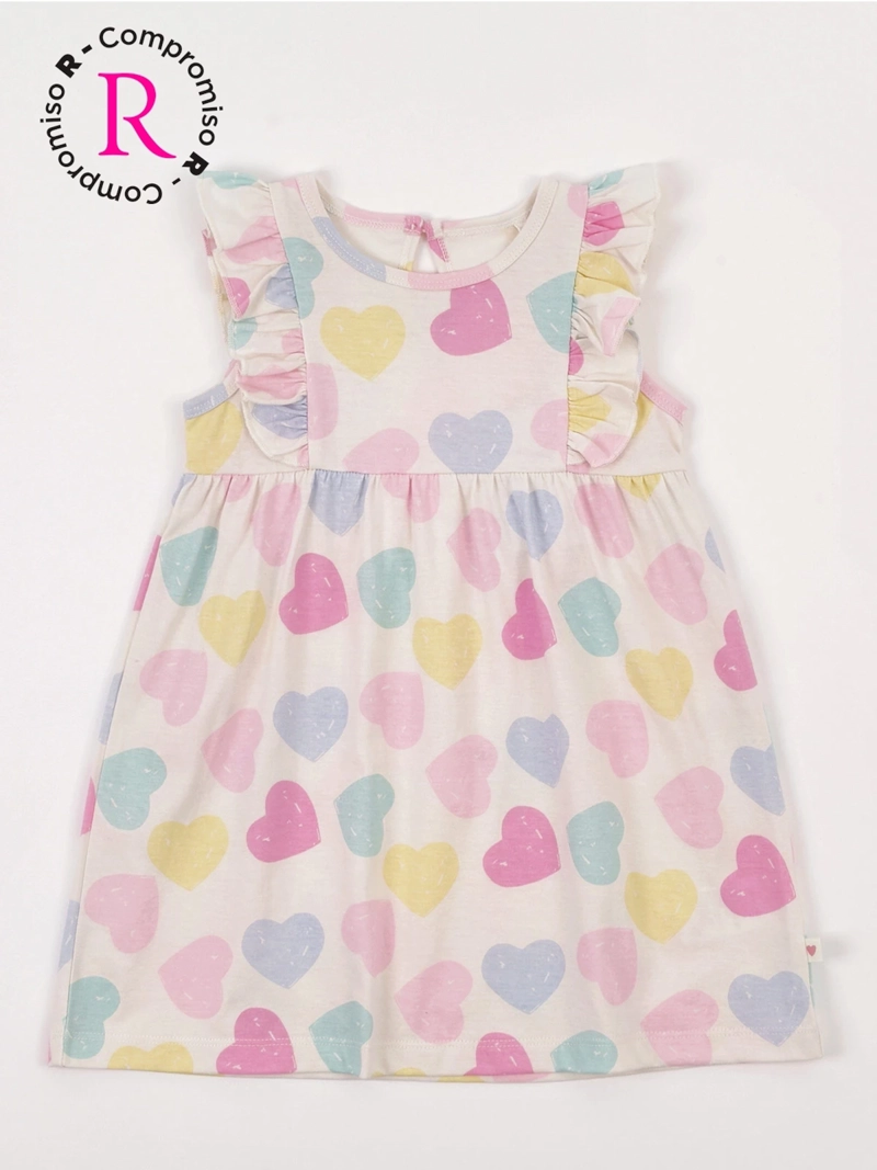 VESTIDO NIÑA BABY HARVEST ALGODÓN VUELOS ESTAMPADO - 3