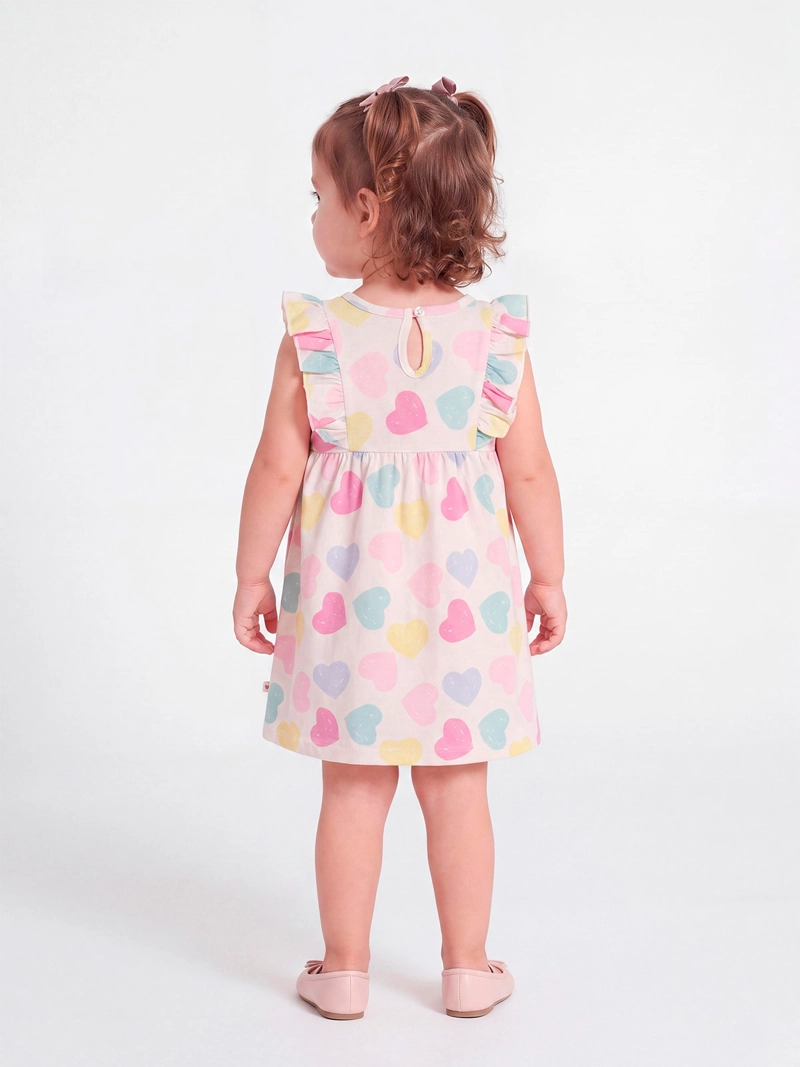 VESTIDO NIÑA BABY HARVEST ALGODÓN VUELOS ESTAMPADO - 2