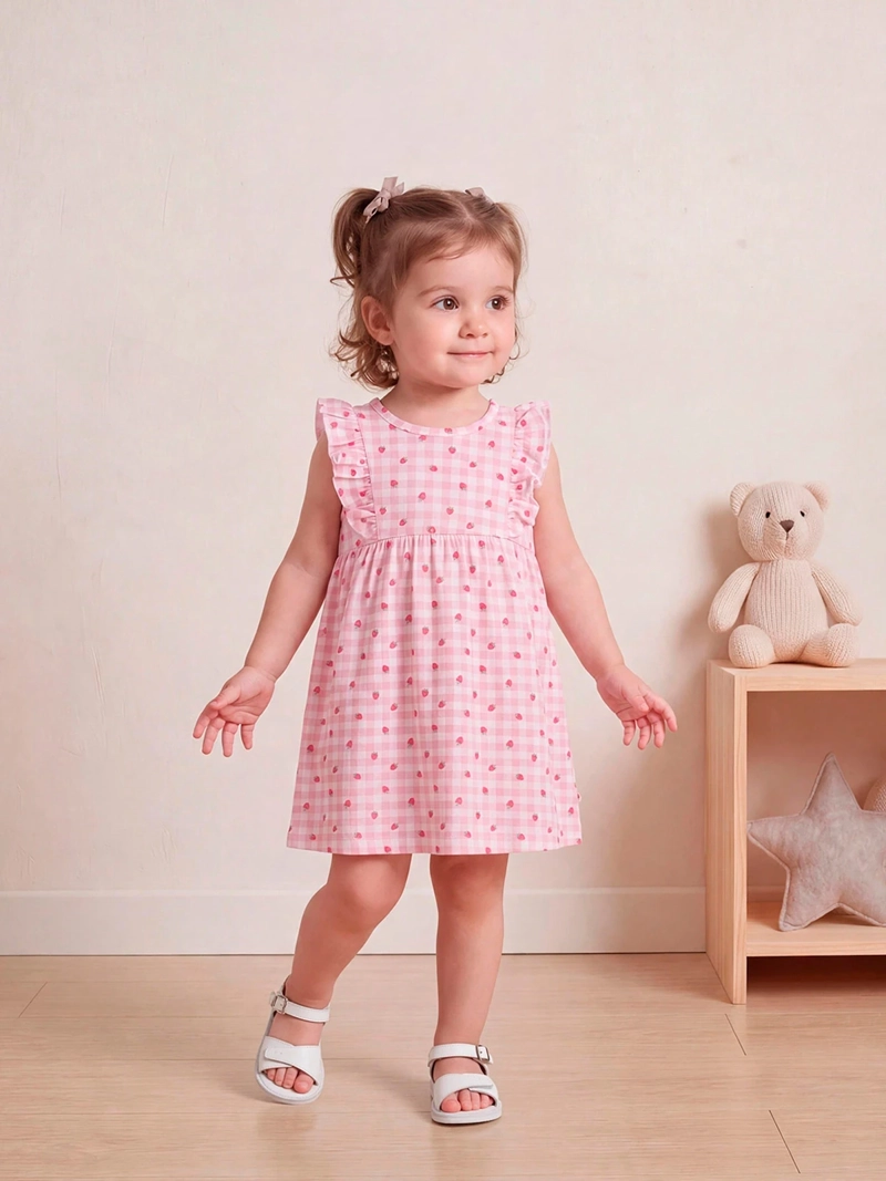 VESTIDO NIÑA BABY HARVEST ALGODÓN VUELOS ESTAMPADO