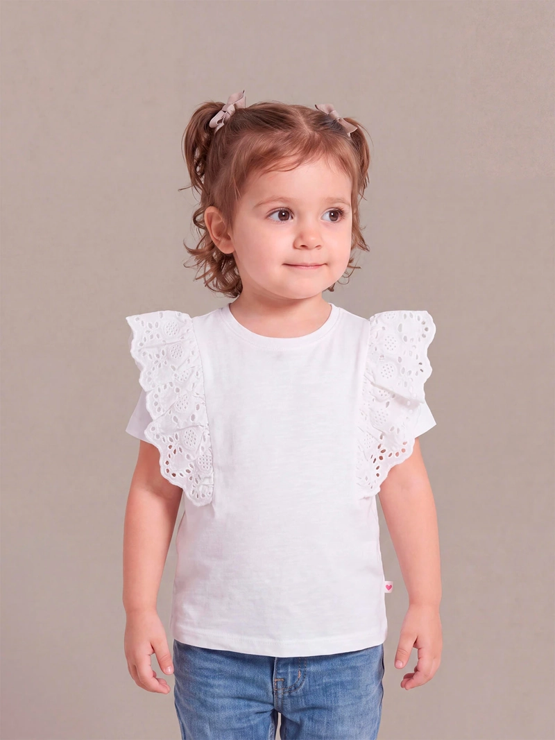POLERA NIÑA BABY HARVEST ALGODÓN SIN MANGAS BRODERIE