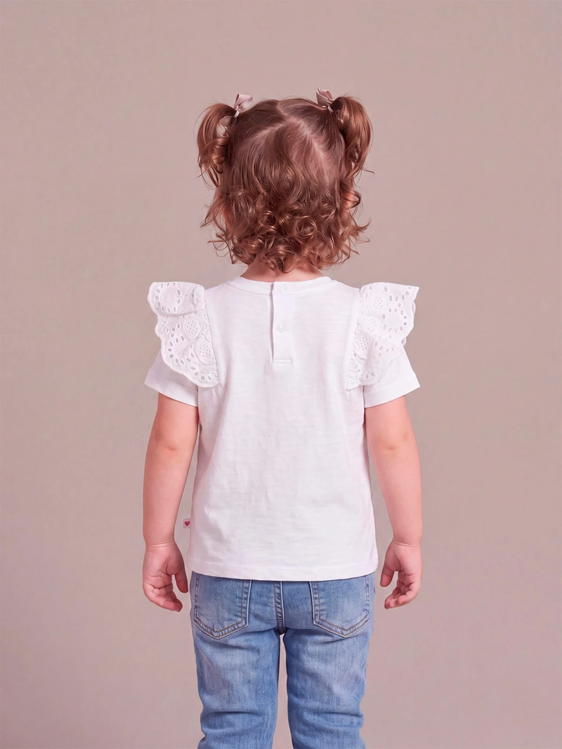 POLERA NIÑA BABY HARVEST ALGODÓN SIN MANGAS BRODERIE - 2