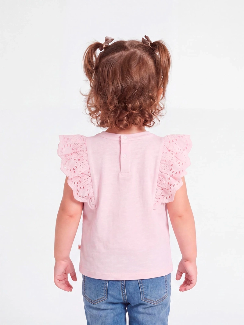 POLERA NIÑA BABY HARVEST ALGODÓN SIN MANGAS BRODERIE - 2