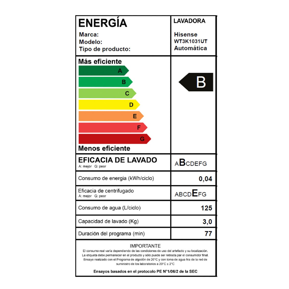 LAVADORA CARGA SUPERIOR HISENSE WT3K1031UT 10KG GRAFITO - 13