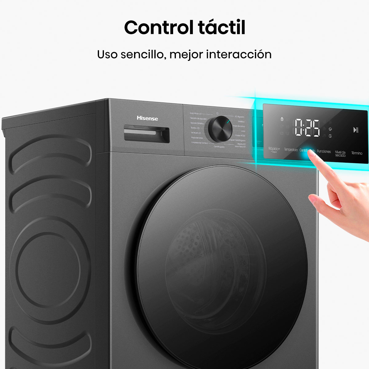 LAVADORA SECADORA HISENSE WD1I1041BT 10KG 6KG GRAFITO - 13