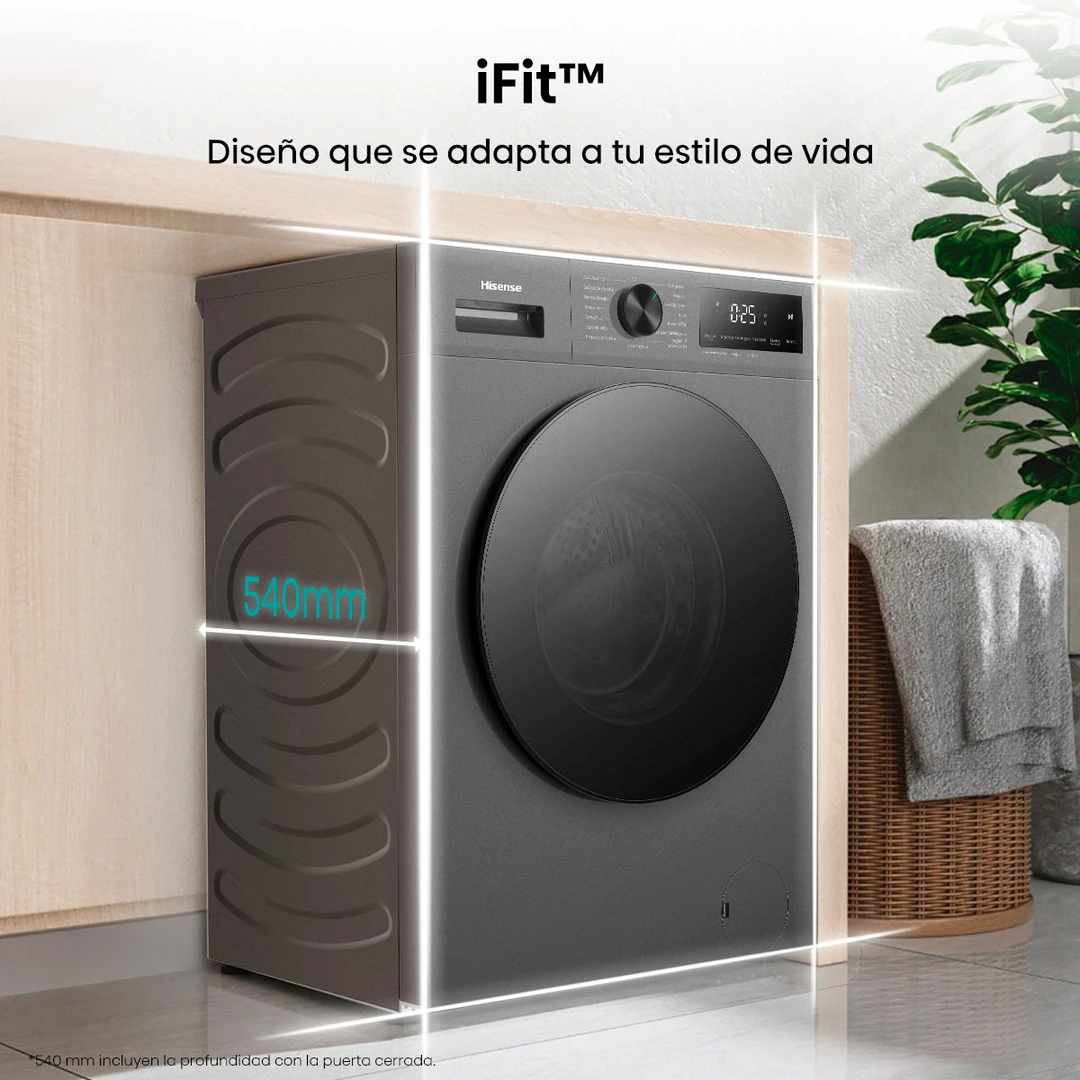 LAVADORA SECADORA HISENSE WD1I1041BT 10KG 6KG GRAFITO - 5