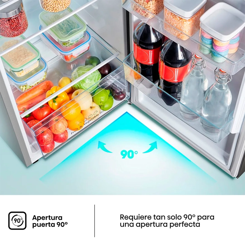 REFRIGERADOR TOP FREEZER HISENSE RT488N4ASU1 382L NO FROST PLATA - 13