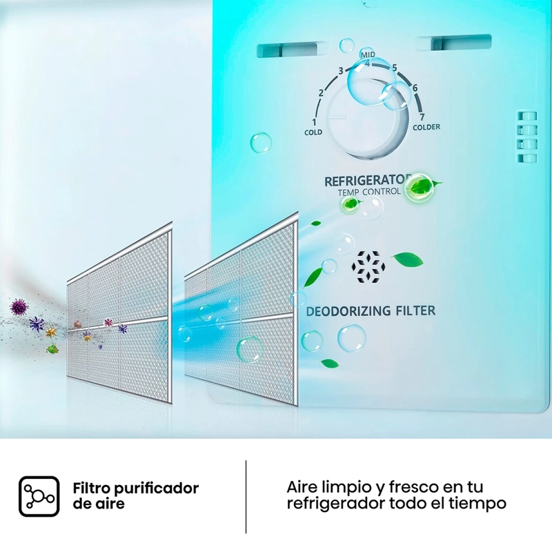 REFRIGERADOR TOP FREEZER HISENSE RT488N4ASU1 382L NO FROST PLATA - 8