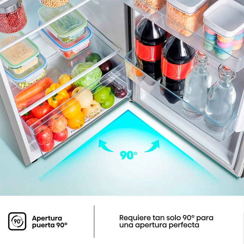 REFRIGERADOR TOP FREEZER HISENSE RT418N4ASU1 326L NO FROST PLATA - 11