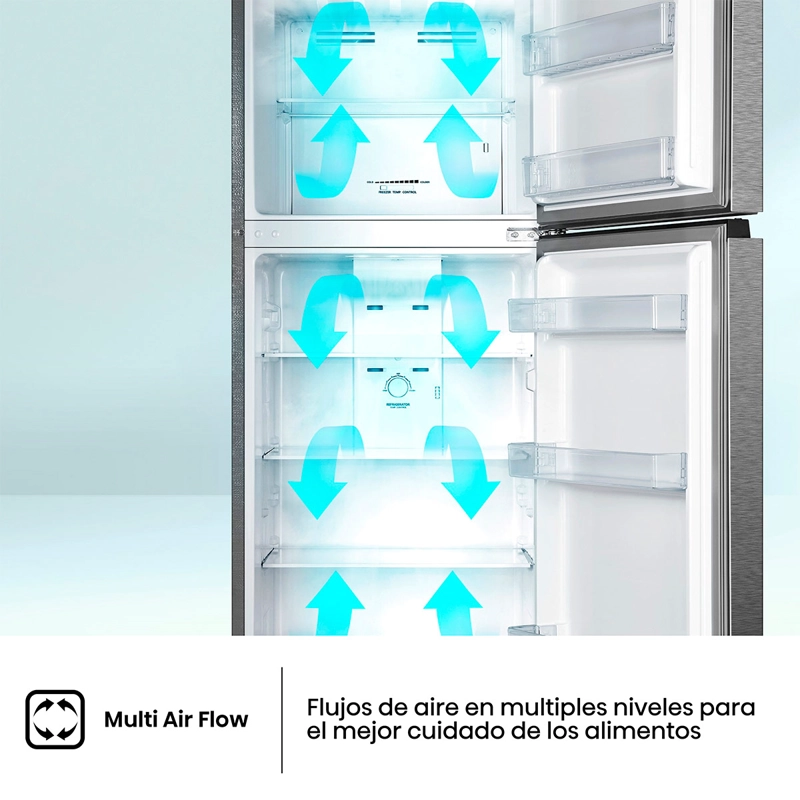 REFRIGERADOR TOP FREEZER HISENSE RT418N4ASU1 326L NO FROST PLATA - 6