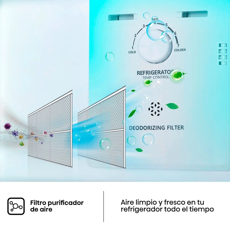REFRIGERADOR TOP FREEZER HISENSE RT418N4ASU1 326L NO FROST PLATA - 7