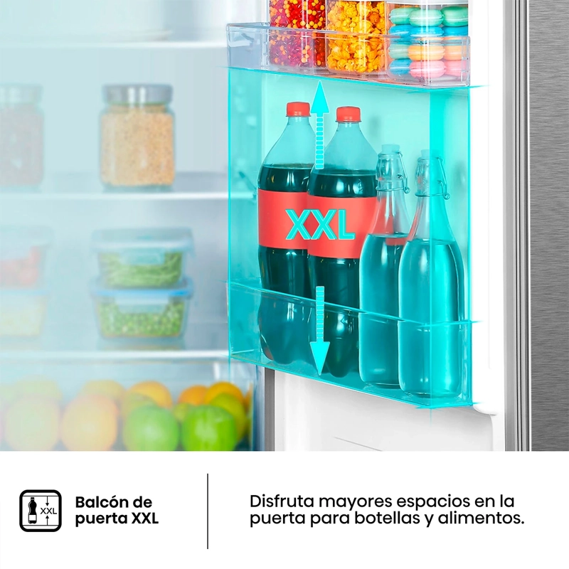 REFRIGERADOR TOP FREEZER HISENSE RT418N4ASU1 326L NO FROST PLATA - 8