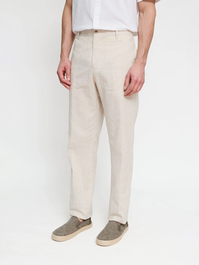 PANTALON HOMBRE CACHAREL ALGODÓN LINO FORMAL - 2
