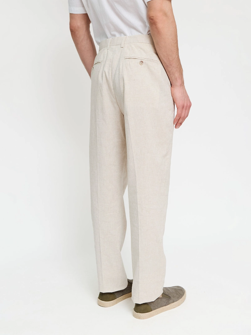 PANTALON HOMBRE CACHAREL ALGODÓN LINO FORMAL - 3