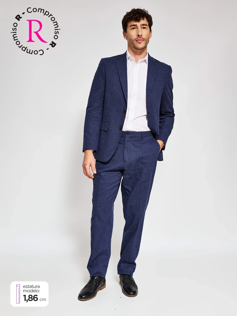 PANTALÓN HOMBRE CACHAREL LINO FORMAL - 1