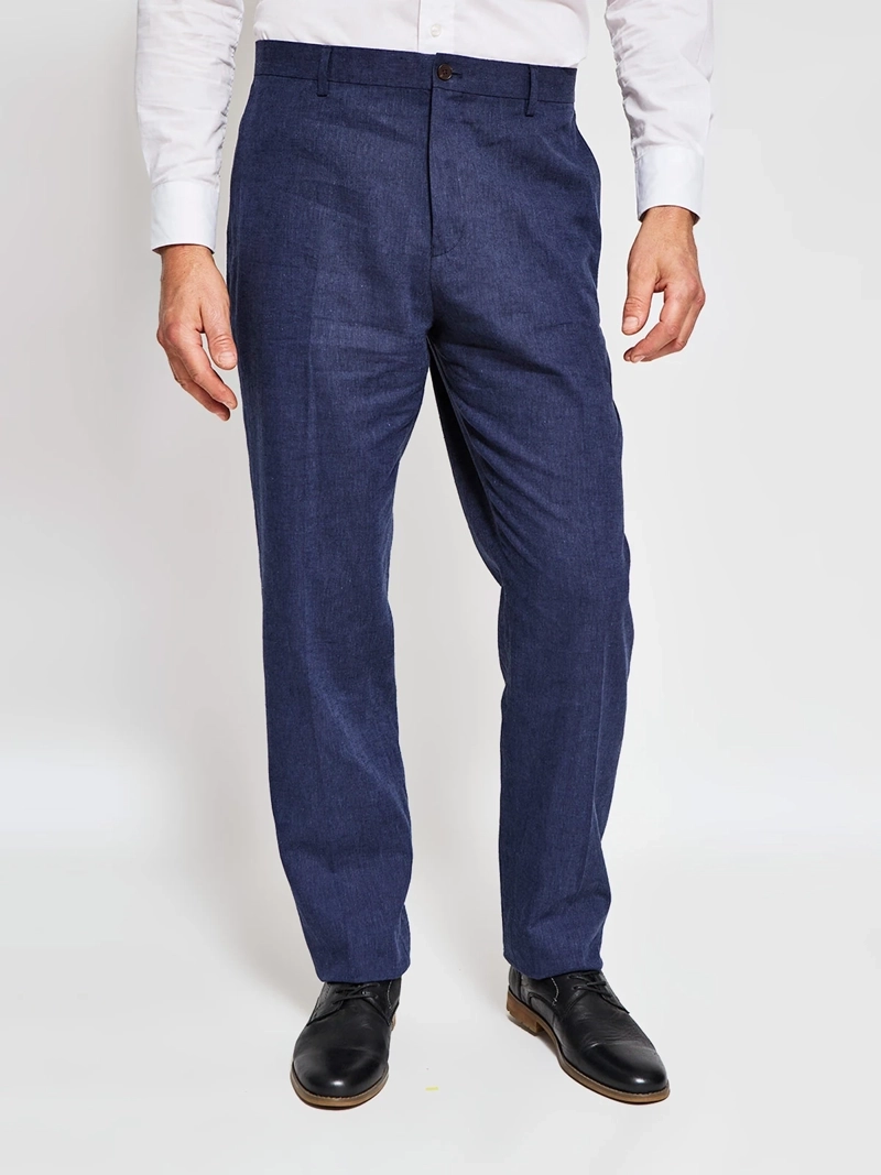 PANTALON HOMBRE CACHAREL ALGODÓN LINO FORMAL - 2