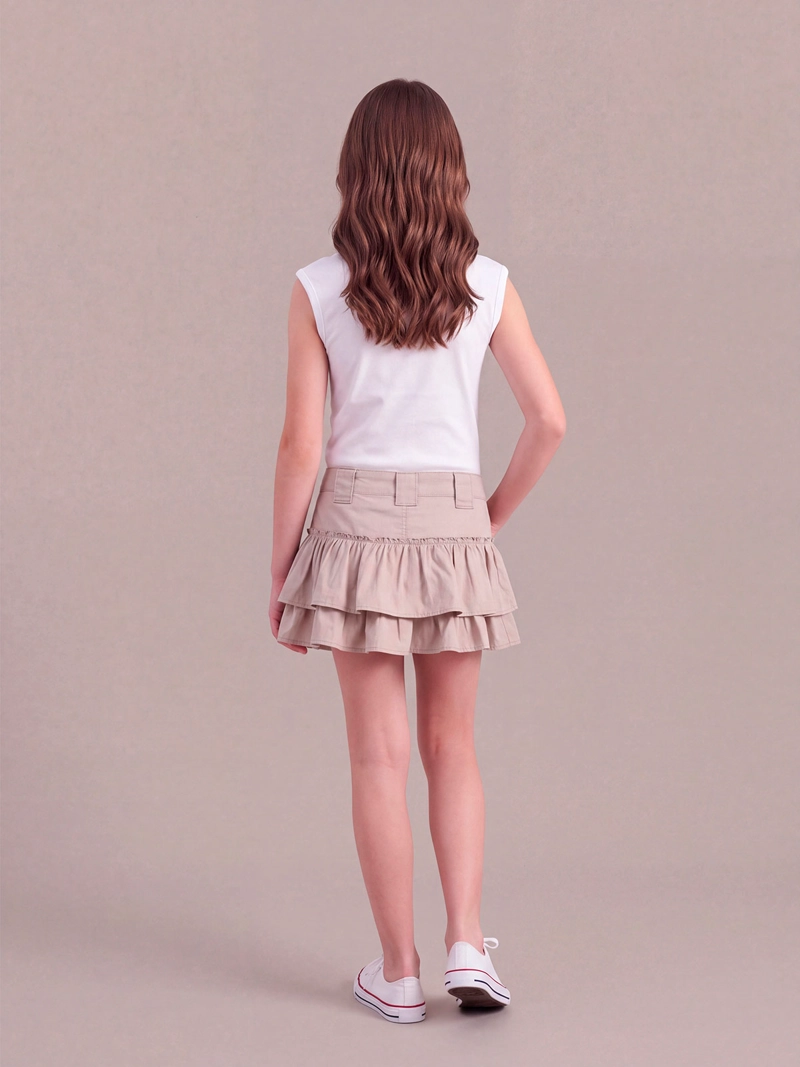 FALDA NIÑA INDEX TEEN ALGODÓN CORTA VUELOS - 2