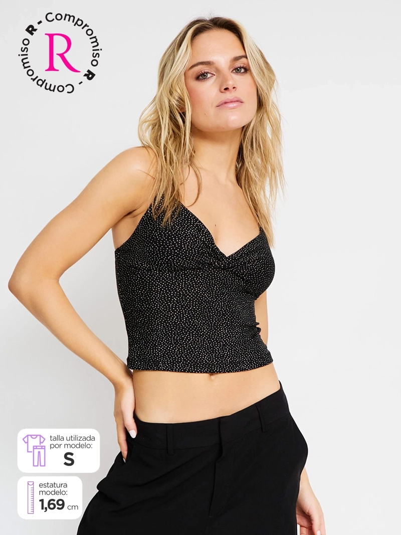 POLERA MUJER INDEX TIRITAS BRILLOS