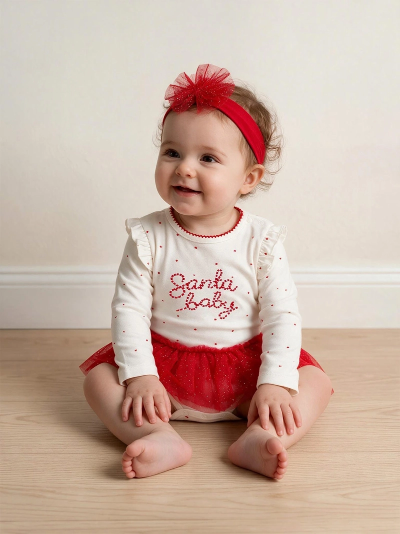 CONJUNTO NIÑA BABY HARVEST ALGODÓN NAVIDAD