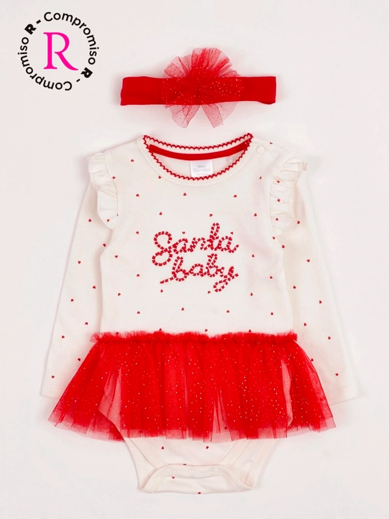 CONJUNTO NIÑA BABY HARVEST ALGODÓN NAVIDAD - 1