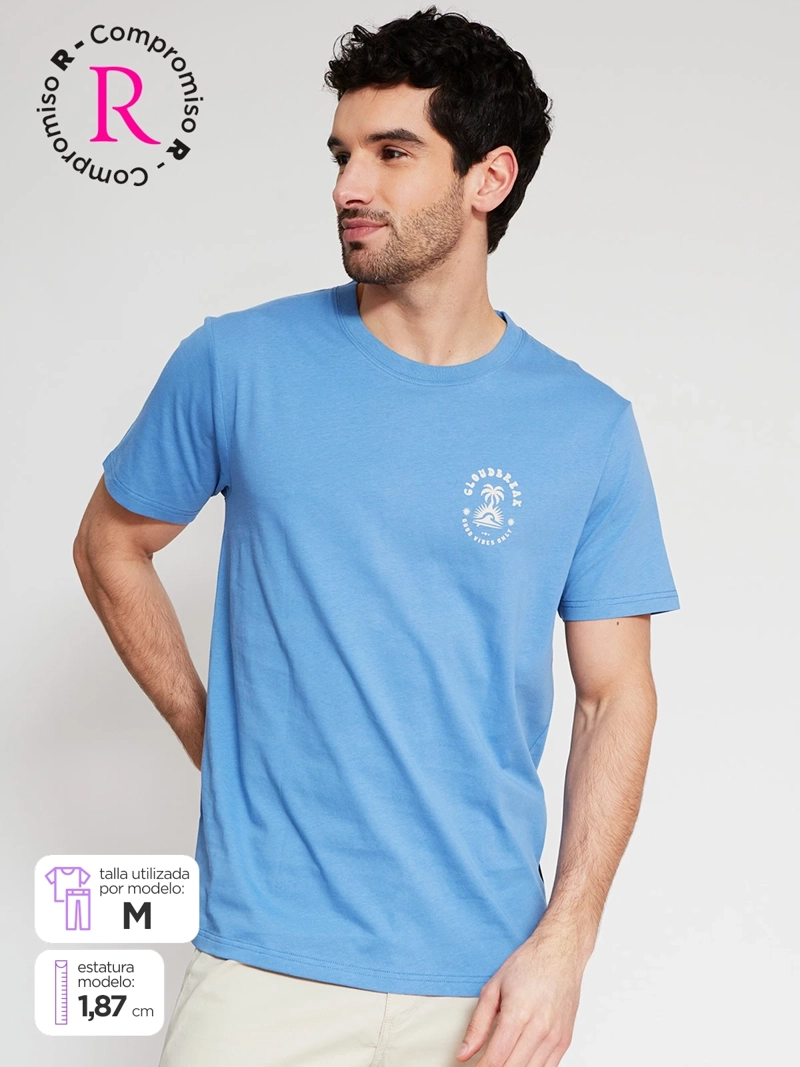 POLERA HOMBRE CLOUDBREAK ALGODÓN MANGA CORTA