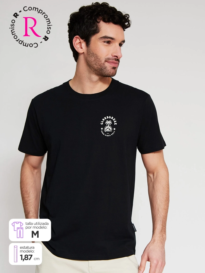 POLERA HOMBRE CLOUDBREAK ALGODÓN MANGA CORTA