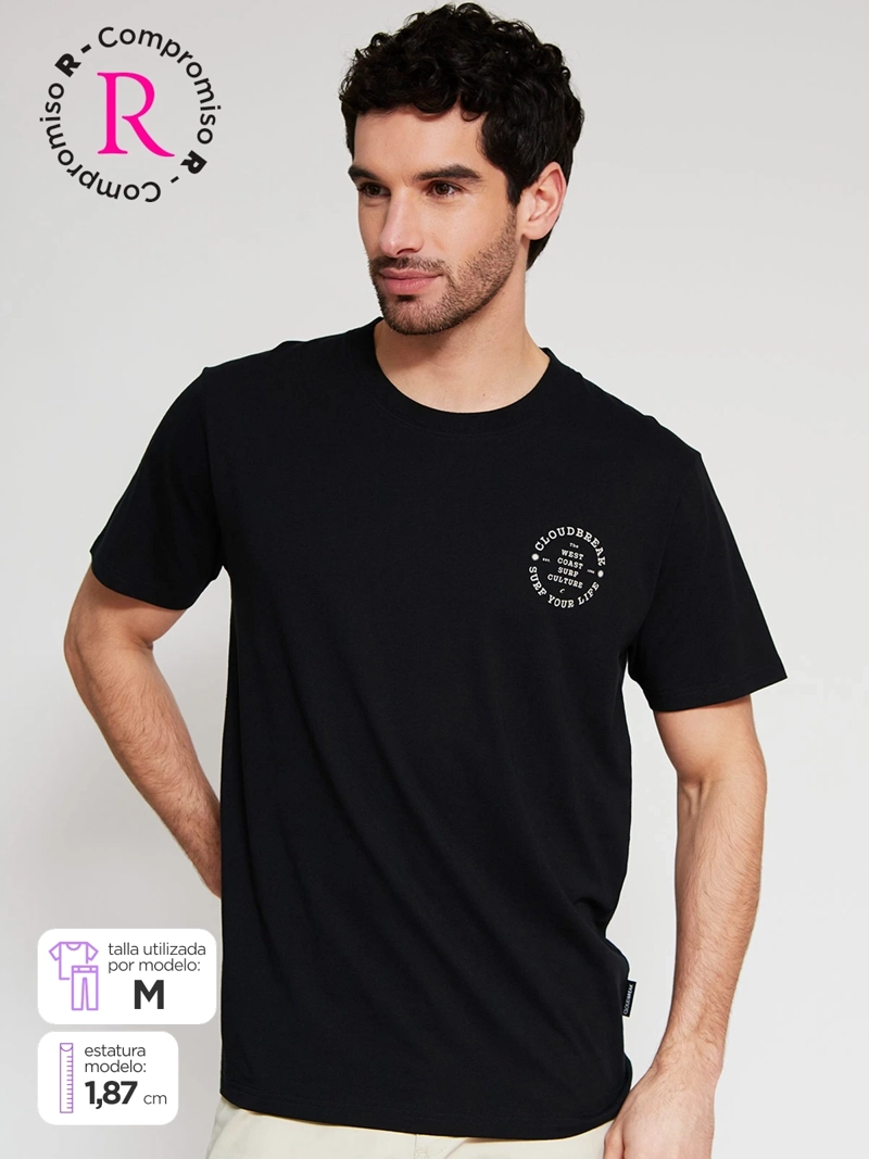 POLERA HOMBRE CLOUDBREAK ALGODÓN MANGA CORTA