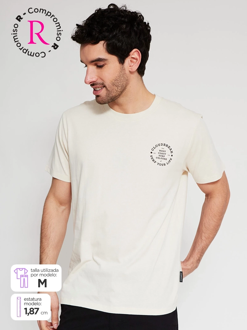 POLERA HOMBRE CLOUDBREAK ALGODÓN MANGA CORTA