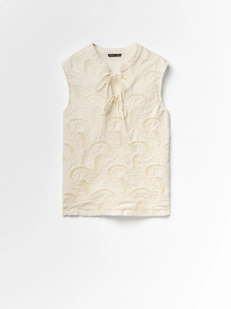 BLUSA MUJER SFERA ALGODÓN BORDADO - 6