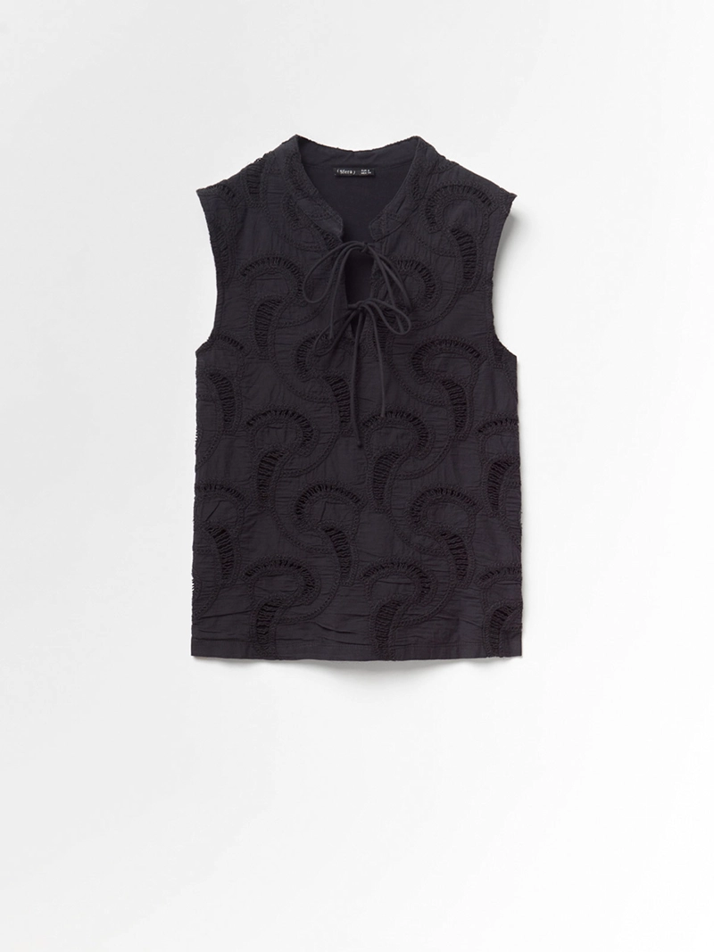 BLUSA MUJER SFERA ALGODÓN BORDADO - 6