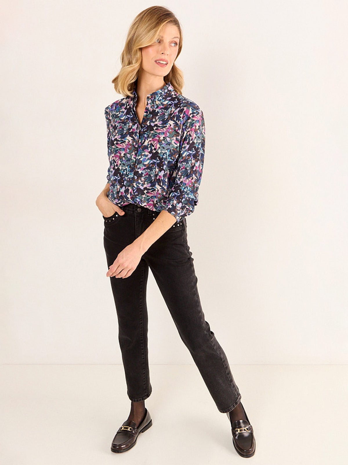 MA GRIFFE BLUSA MUJER MA GRIFFE CAMISERA ESTAMPADO ABSTRACTO