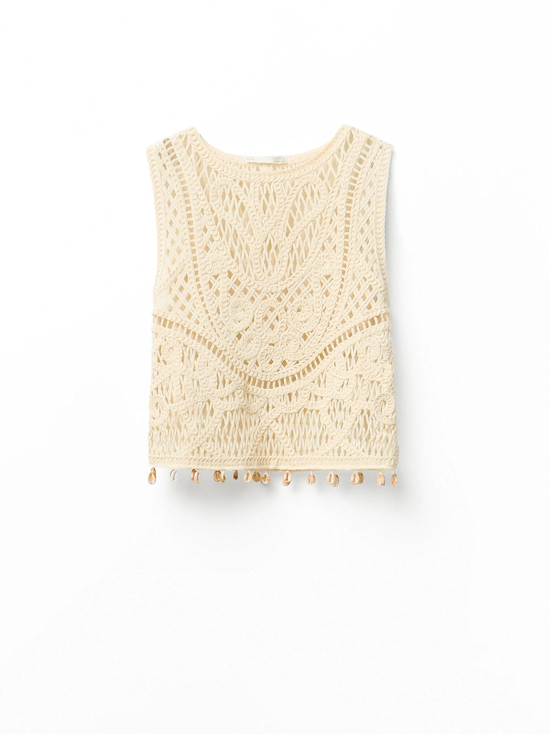 POLERA MUJER SFERA ALGODÓN BORDADA - 7