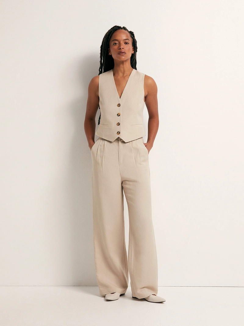 PANTALÓN MUJER SFERA LINO  - 1