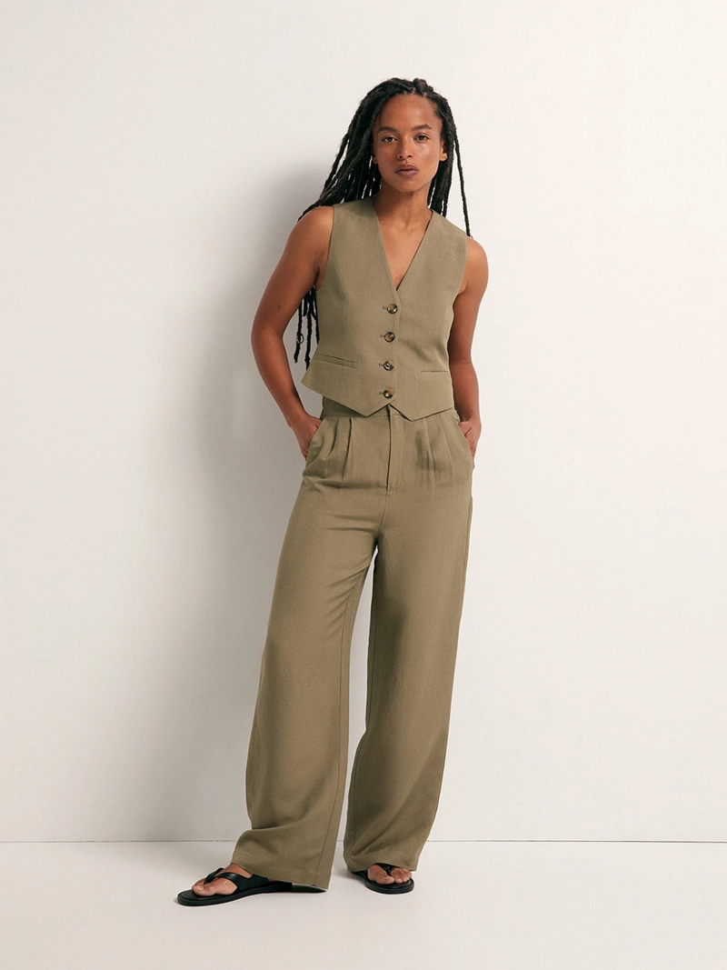 PANTALÓN MUJER SFERA LINO  - 1