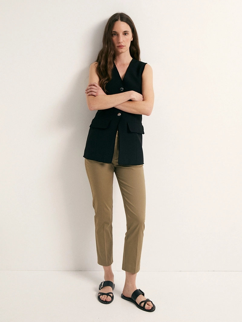 PANTALÓN MUJER SFERA ALGODÓN CAPRI - 1