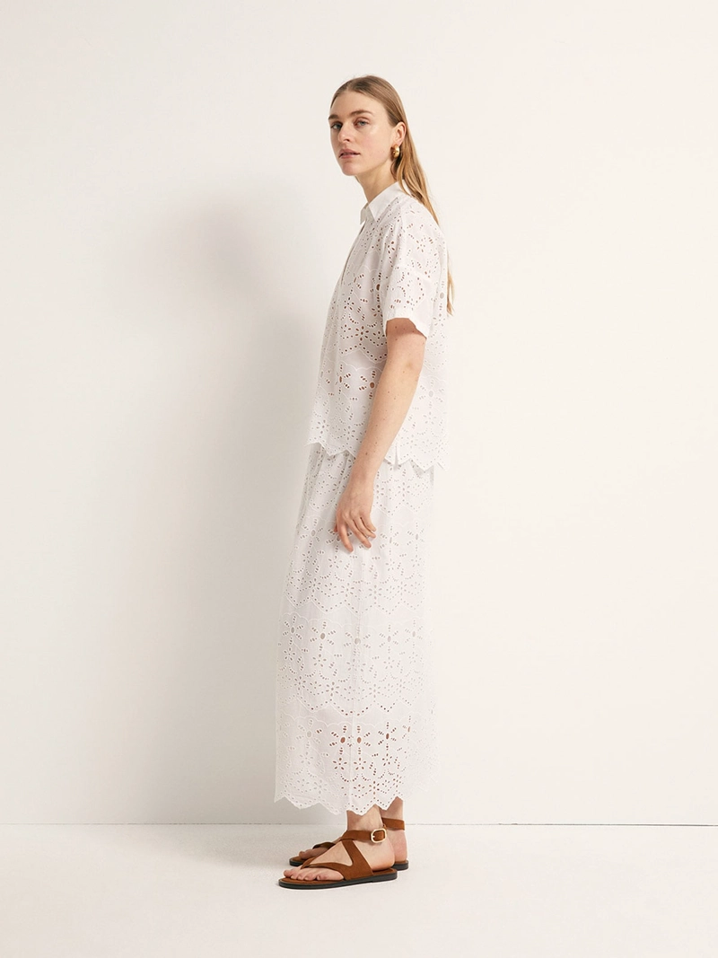 BLUSA MUJER SFERA ALGODÓN BORDADA - 3