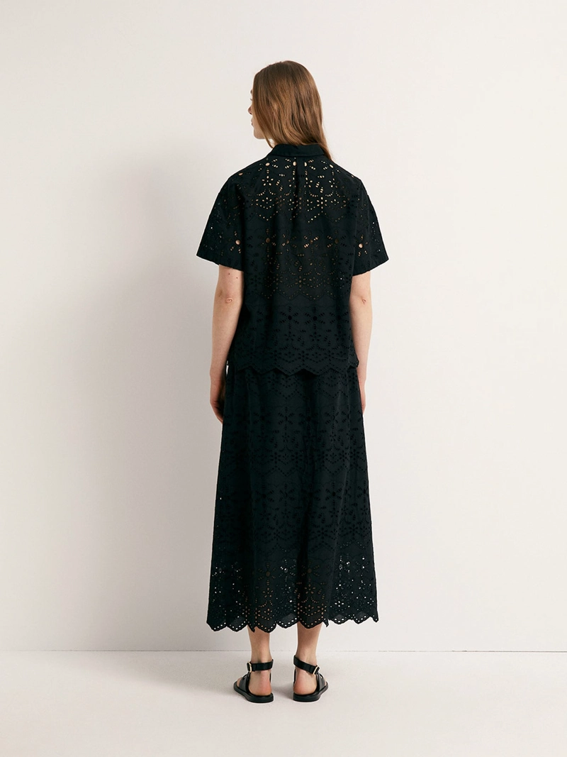 BLUSA MUJER SFERA ALGODÓN BORDADA - 4