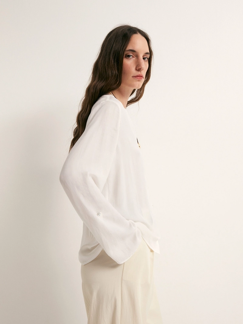 BLUSA MUJER SFERA FUIDA BOTONES - 3