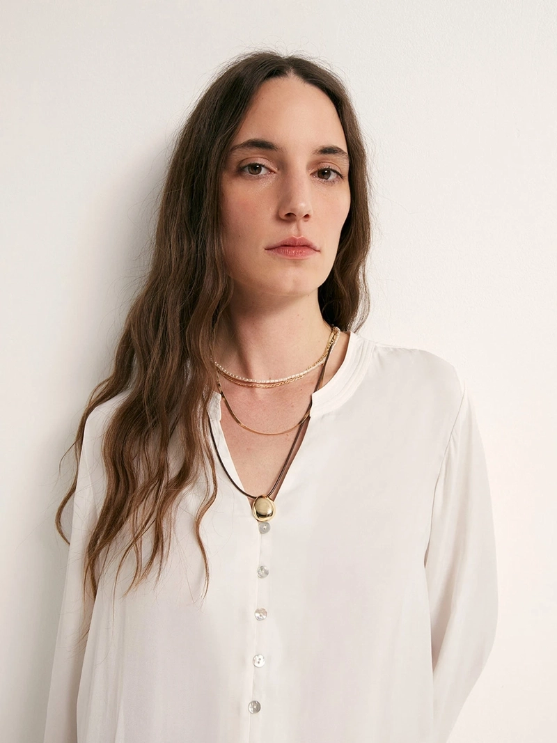 BLUSA MUJER SFERA FUIDA BOTONES - 4