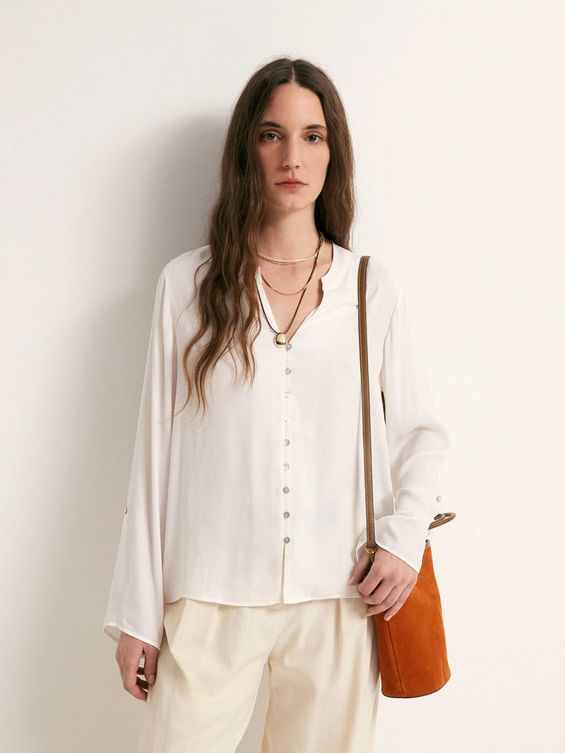 BLUSA MUJER SFERA FUIDA BOTONES - 2