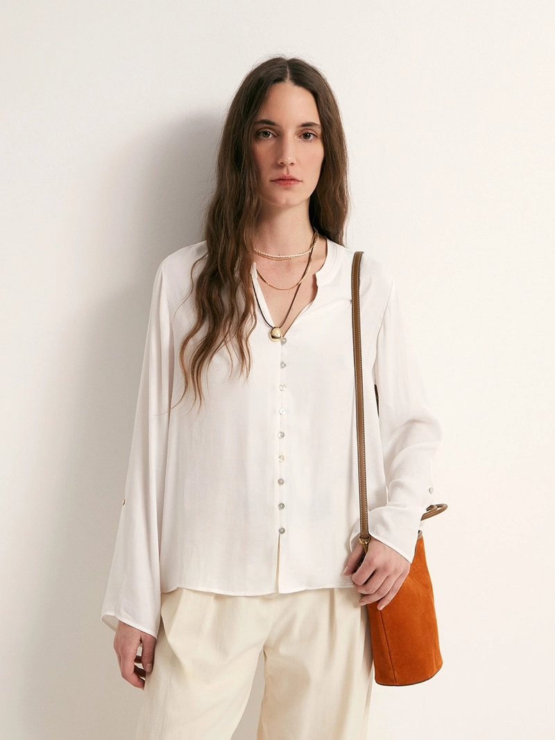 BLUSA MUJER SFERA FUIDA BOTONES - 2