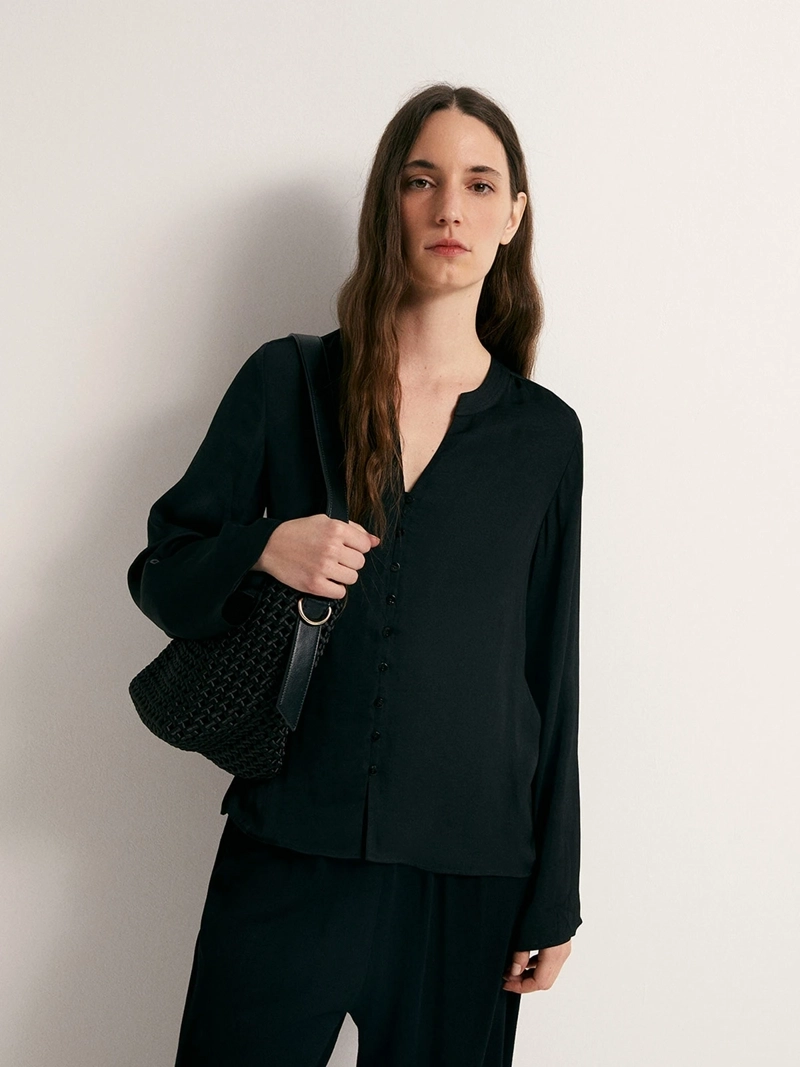 BLUSA MUJER SFERA FUIDA BOTONES - 2