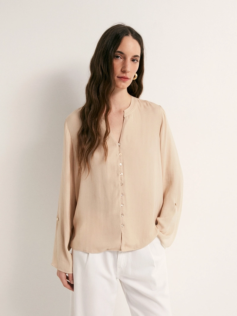 BLUSA MUJER SFERA FUIDA BOTONES - 2