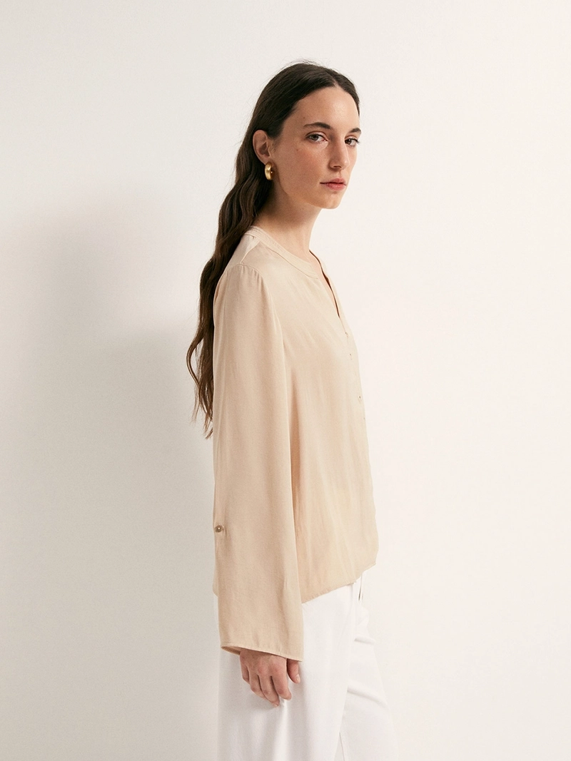 BLUSA MUJER SFERA FUIDA BOTONES - 3