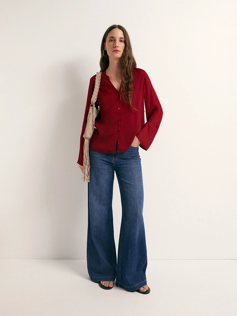 BLUSA MUJER SFERA FUIDA BOTONES - 1