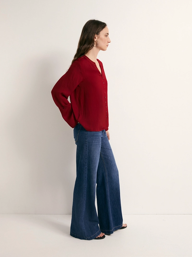 BLUSA MUJER SFERA FUIDA BOTONES - 3